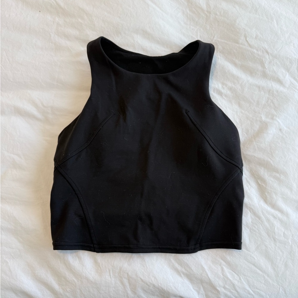 lululemon athletica Black High-Neck Crop Tank